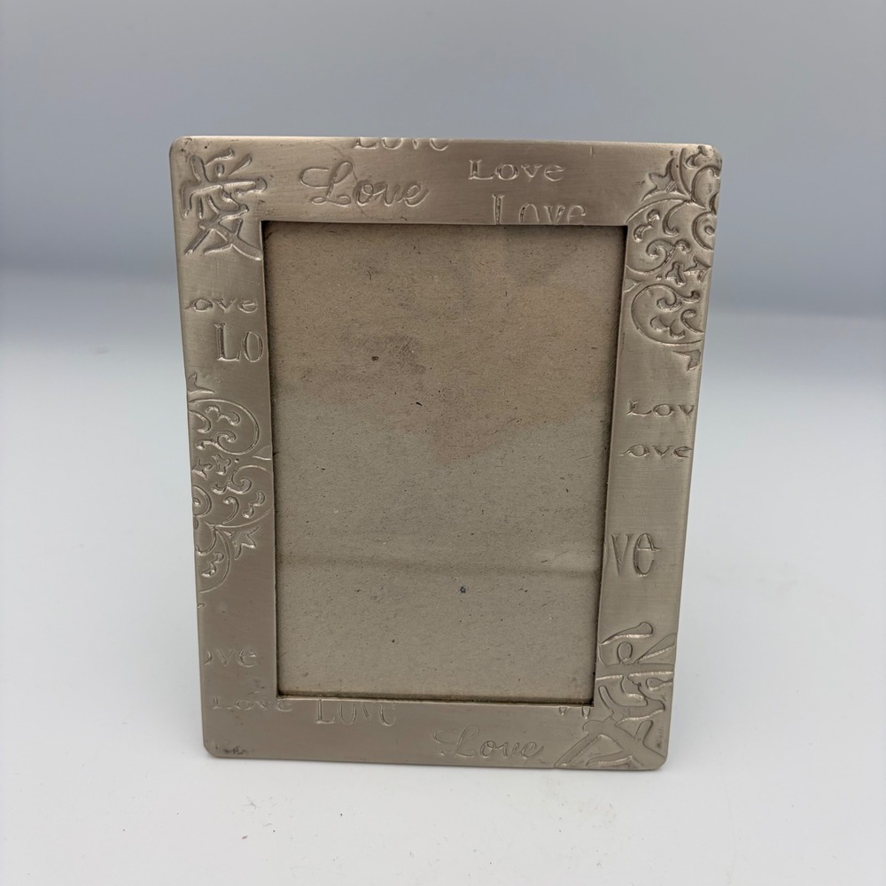 Millenium New York Silver Tone Love Photo Frame Tabletop Display